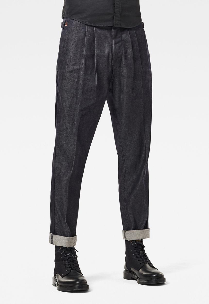 G-STAR - Varve relaxed pleated chino - mid blue