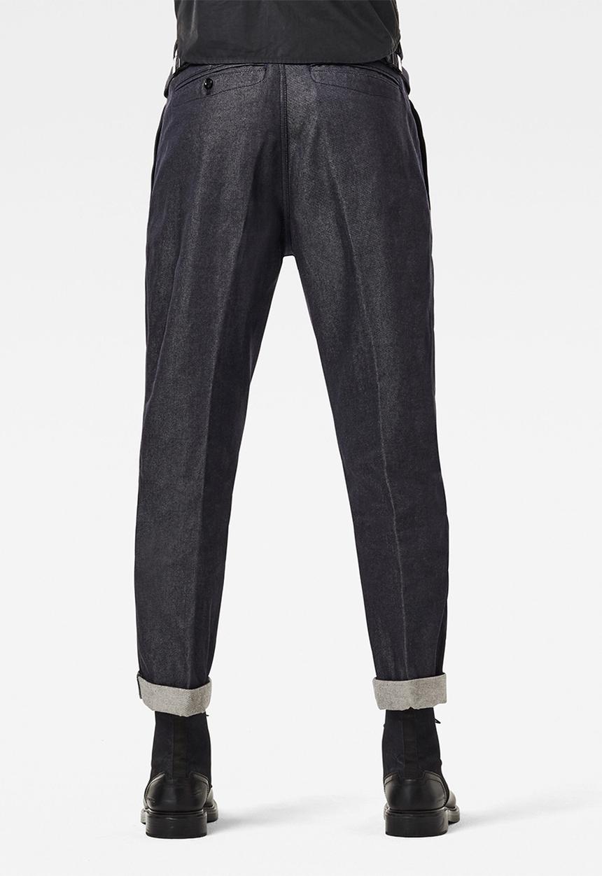 G-STAR - Varve relaxed pleated chino - mid blue