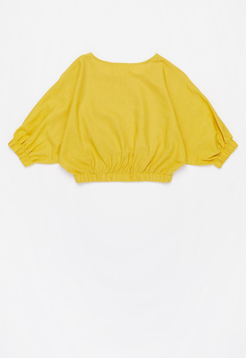 Superbalist - Girls crop blouse - yellow