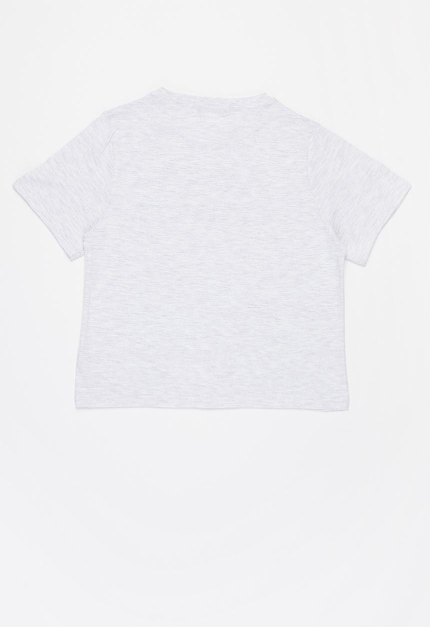 Superbalist - Graphic crop top - grey