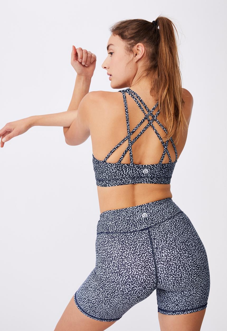 Cotton On - Strappy sports crop - navy
