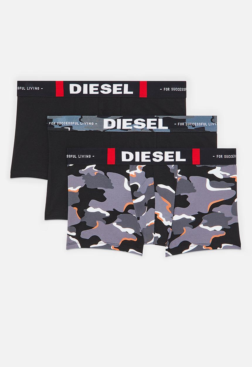 Diesel  - Damien 3 pack boxer shorts - black & grey camo