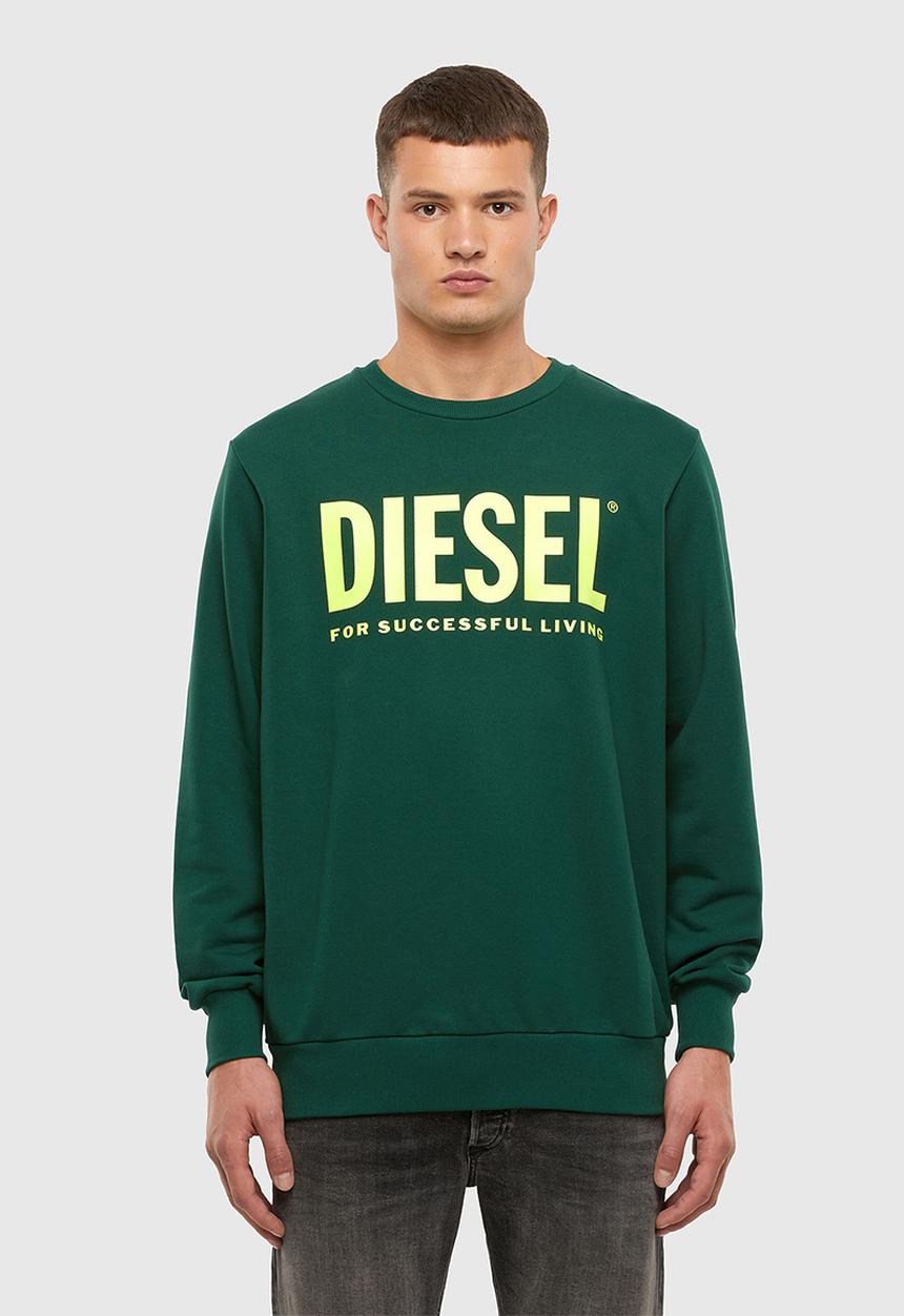 Diesel  - S-gir-division-logo sweat-shirt - green