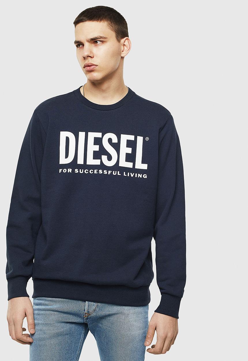 Diesel  - S-gir-division-logo sweatshirt - navy