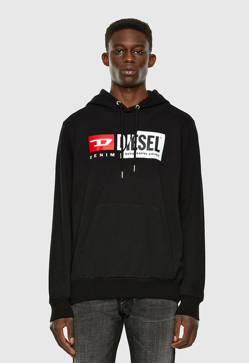 Diesel  - S-girk-hood-cuty sweat-shirt - black