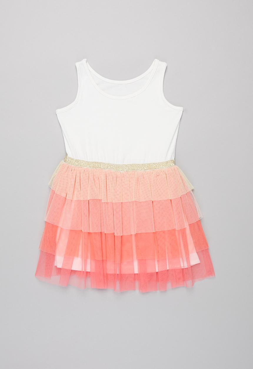 Pop Candy - Tiered mesh combo dress - multi 