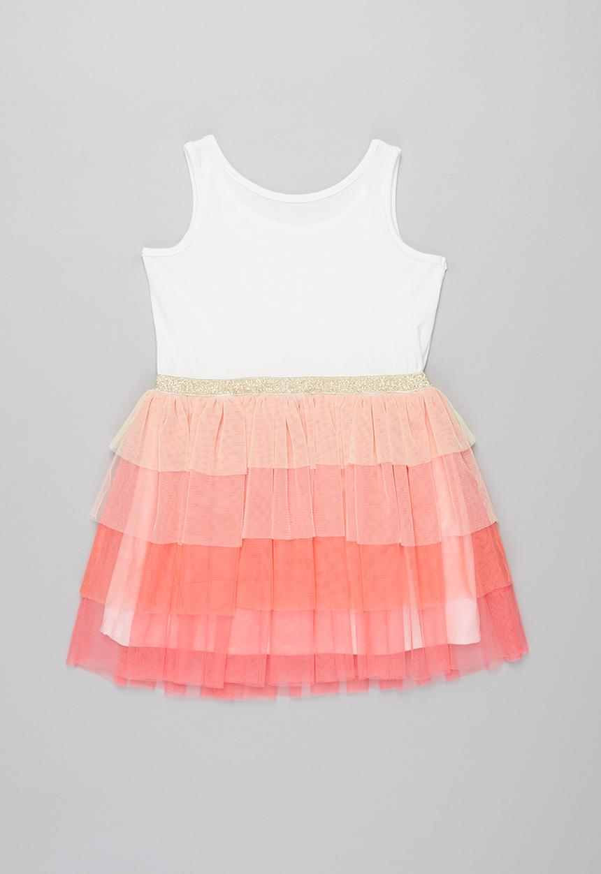 Pop Candy - Tiered mesh combo dress - multi 