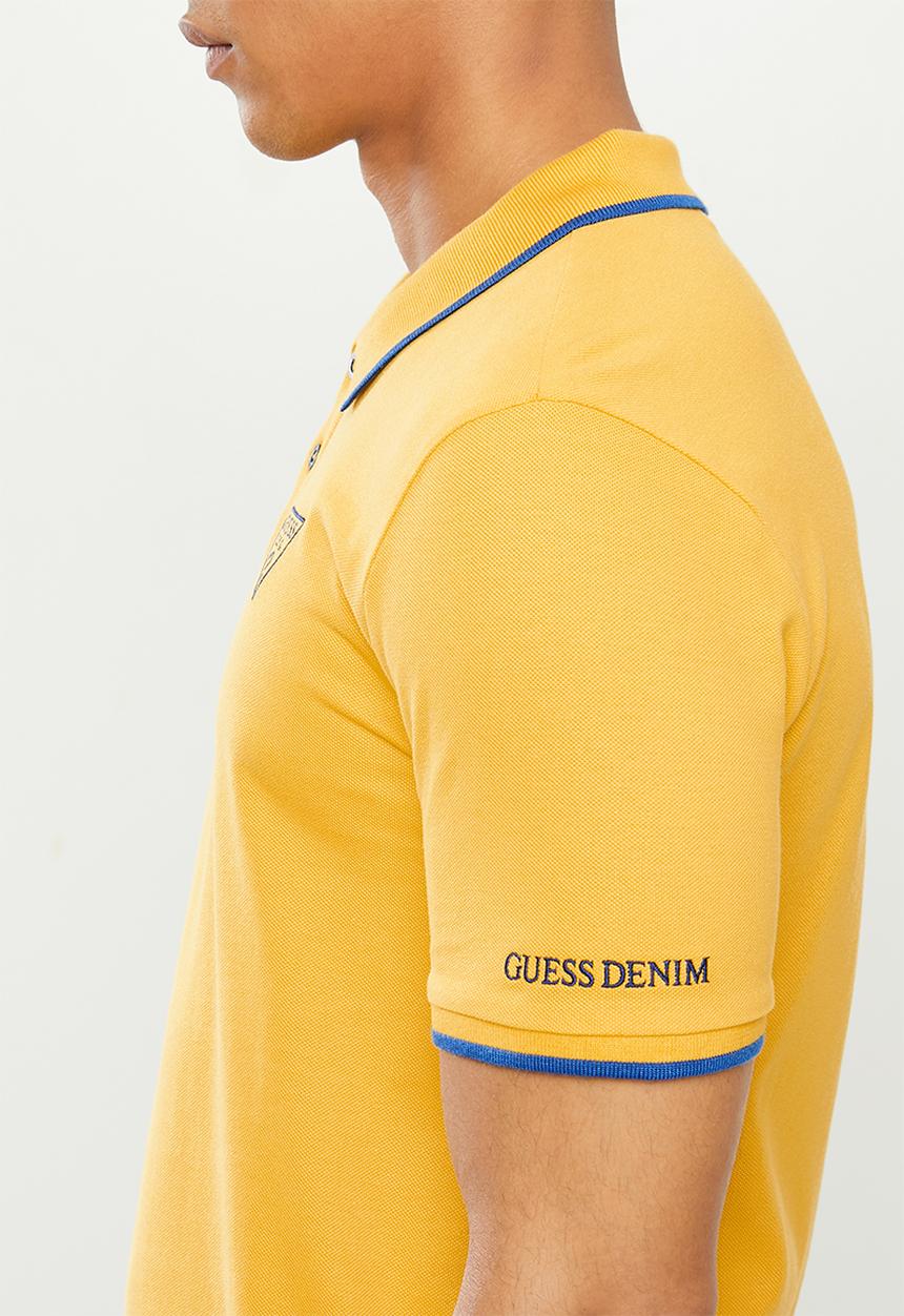 GUESS - Short sleeve guess tipping polo - yellow