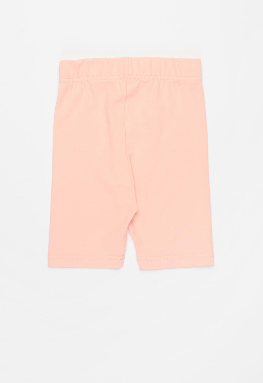 Pop Candy - 2 Pack biker leggings - peach & grey 