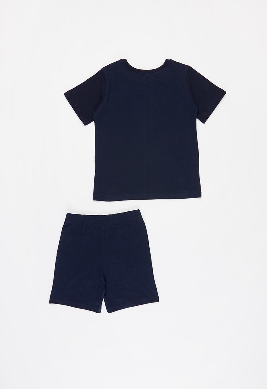 Pop Candy - Boys shorts & tee pj set - navy