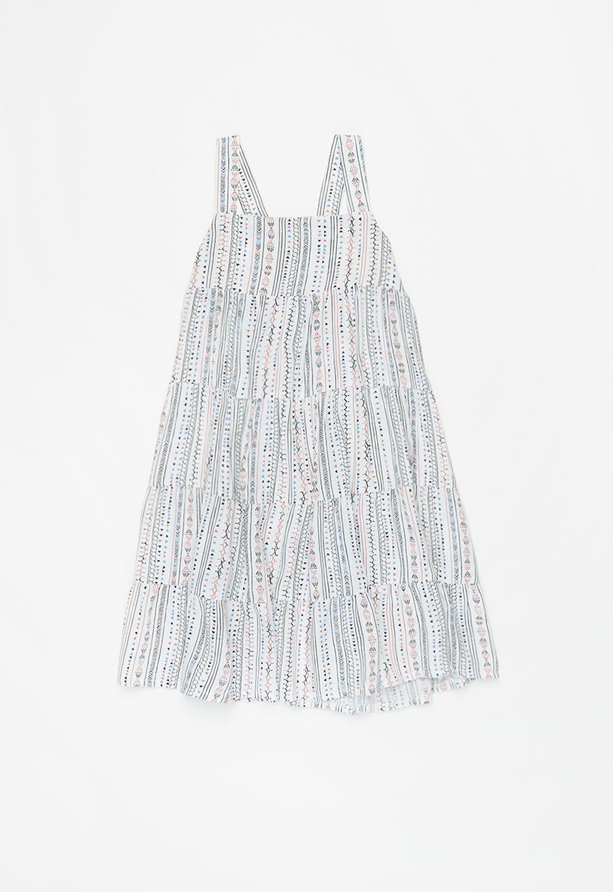Pop Candy - Patterned tiered dress - multi