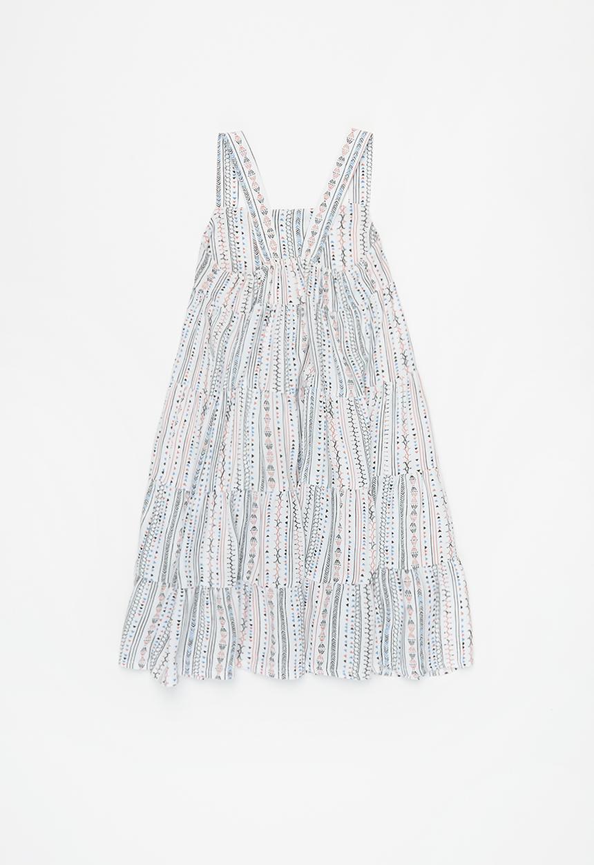 Pop Candy - Patterned tiered dress - multi