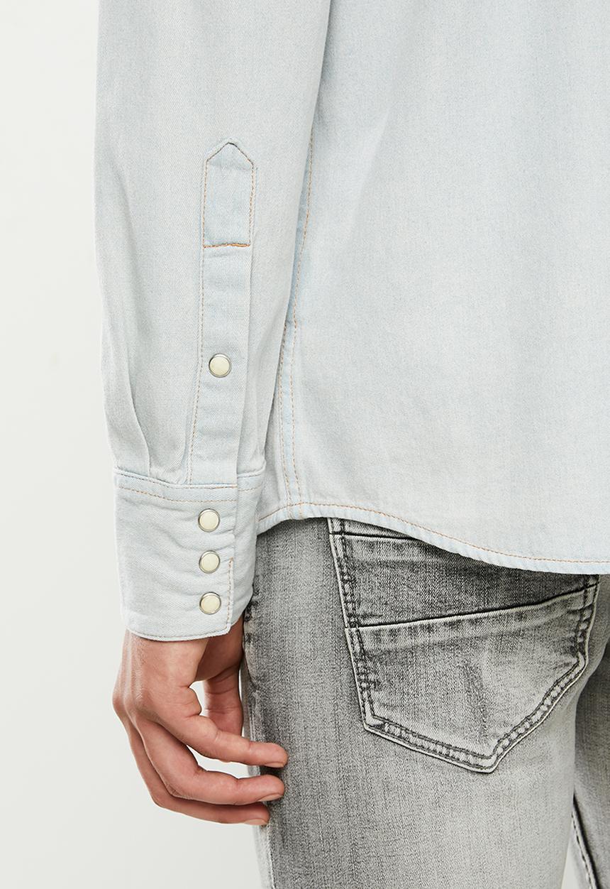 Wrangler - Denim regular fit  shirt - blue 