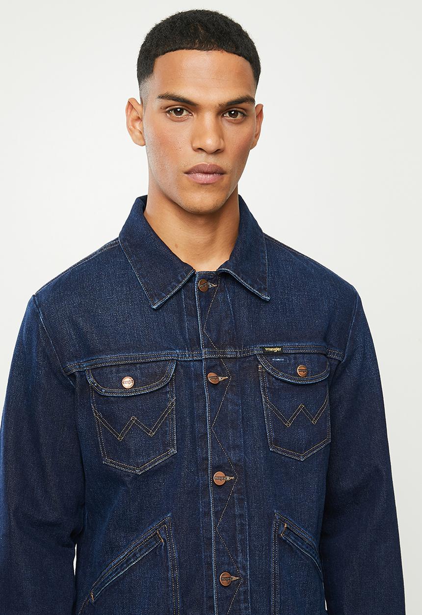 Wrangler - Denim regular fit jacket - dark wash