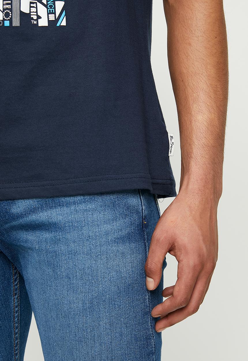 Ben Sherman - Abstract tee - navy