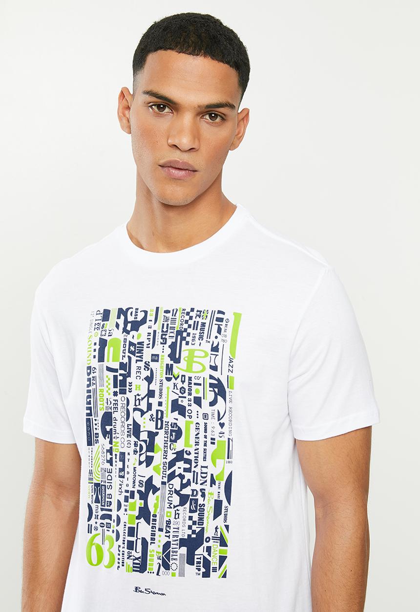 Ben Sherman - Abstract tee - white