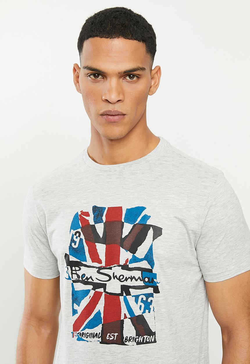 Ben Sherman - Union jack tee - grey