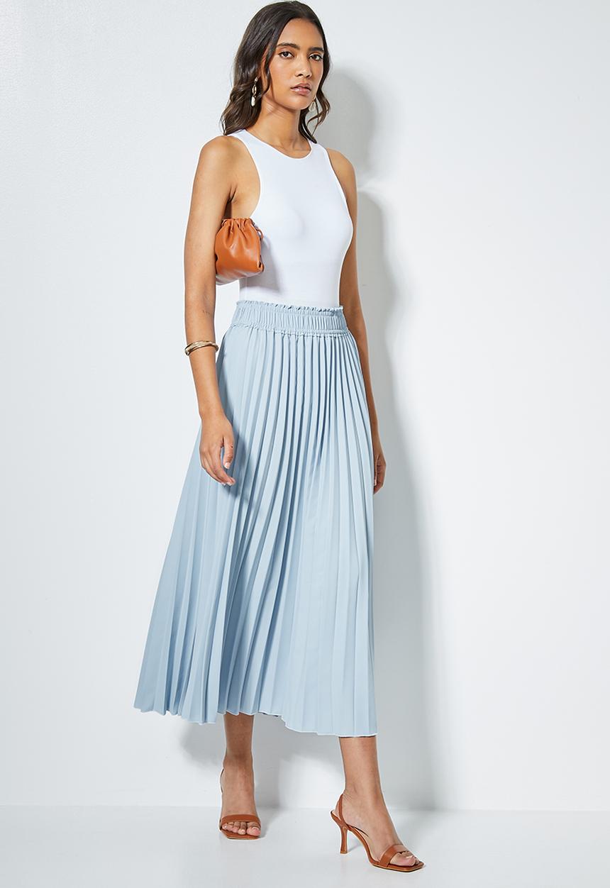 Superbalist - Pleated skirt - sky blue