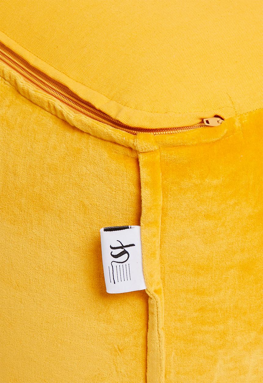 Sixth Floor - Venice velvet ottoman - mustard