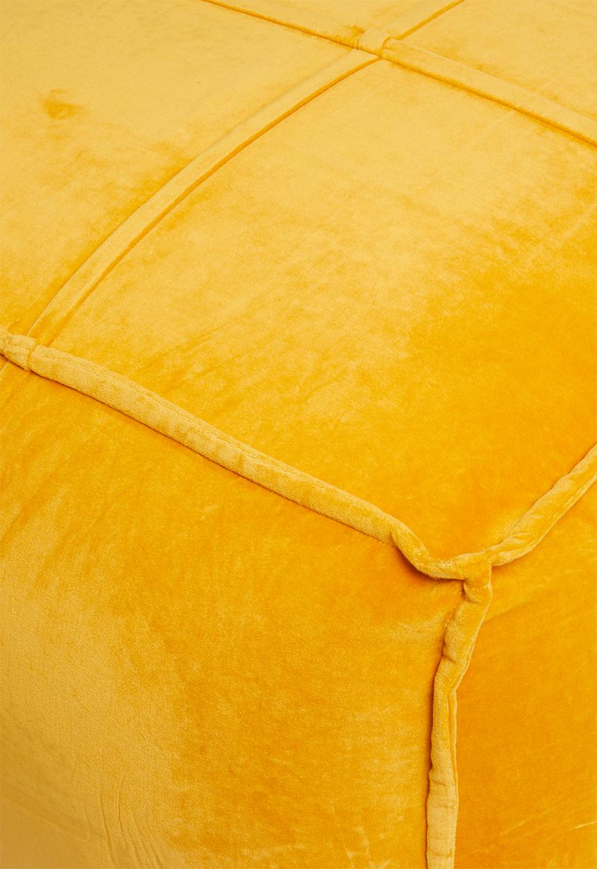 Sixth Floor - Venice velvet ottoman - mustard