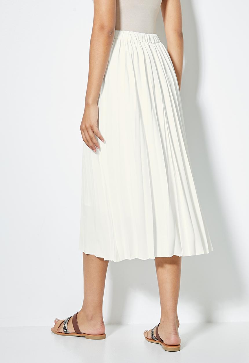 Superbalist - Button down pleated skirt - milk
