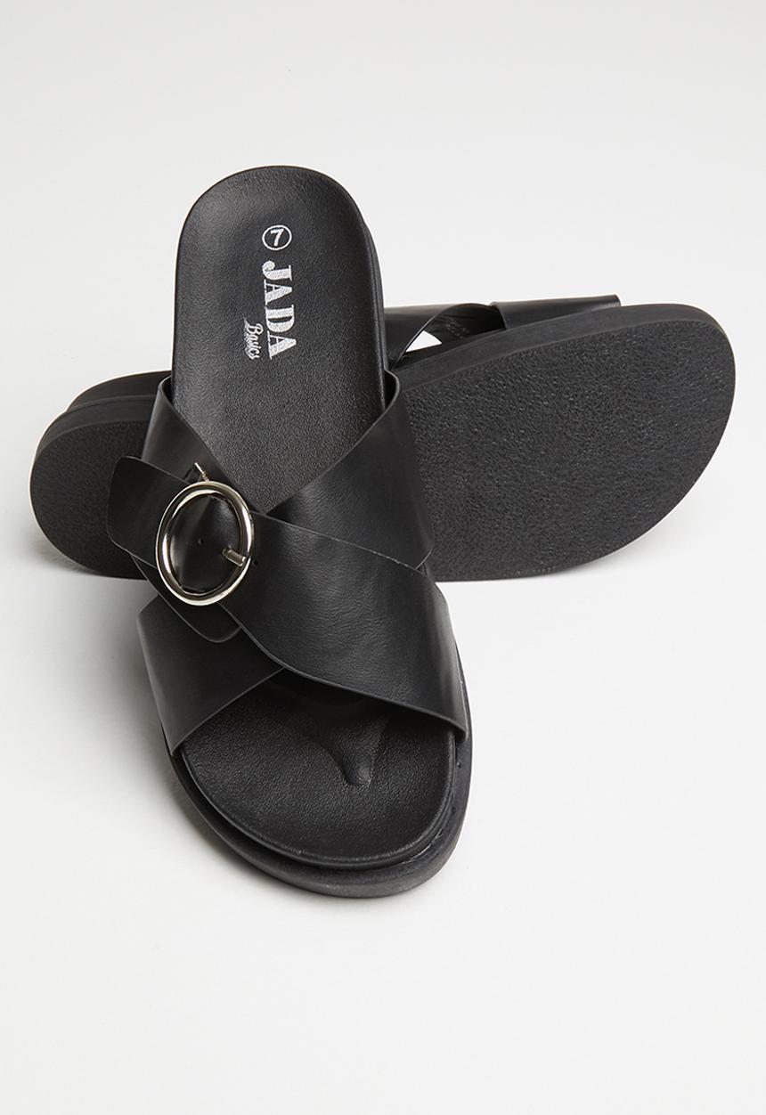 Jada - Big buckle slide - black