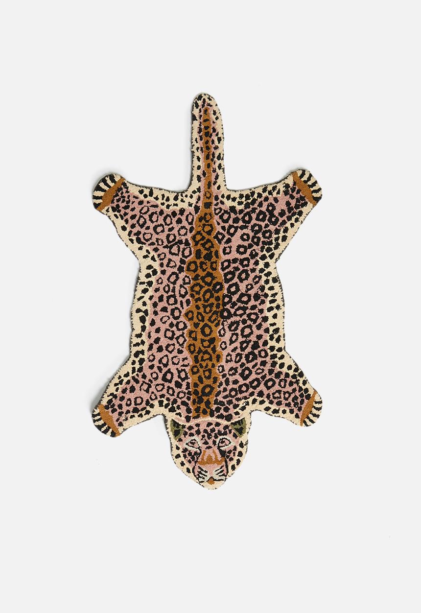 Sixth Floor - Leopard cotton tufted rug - multi