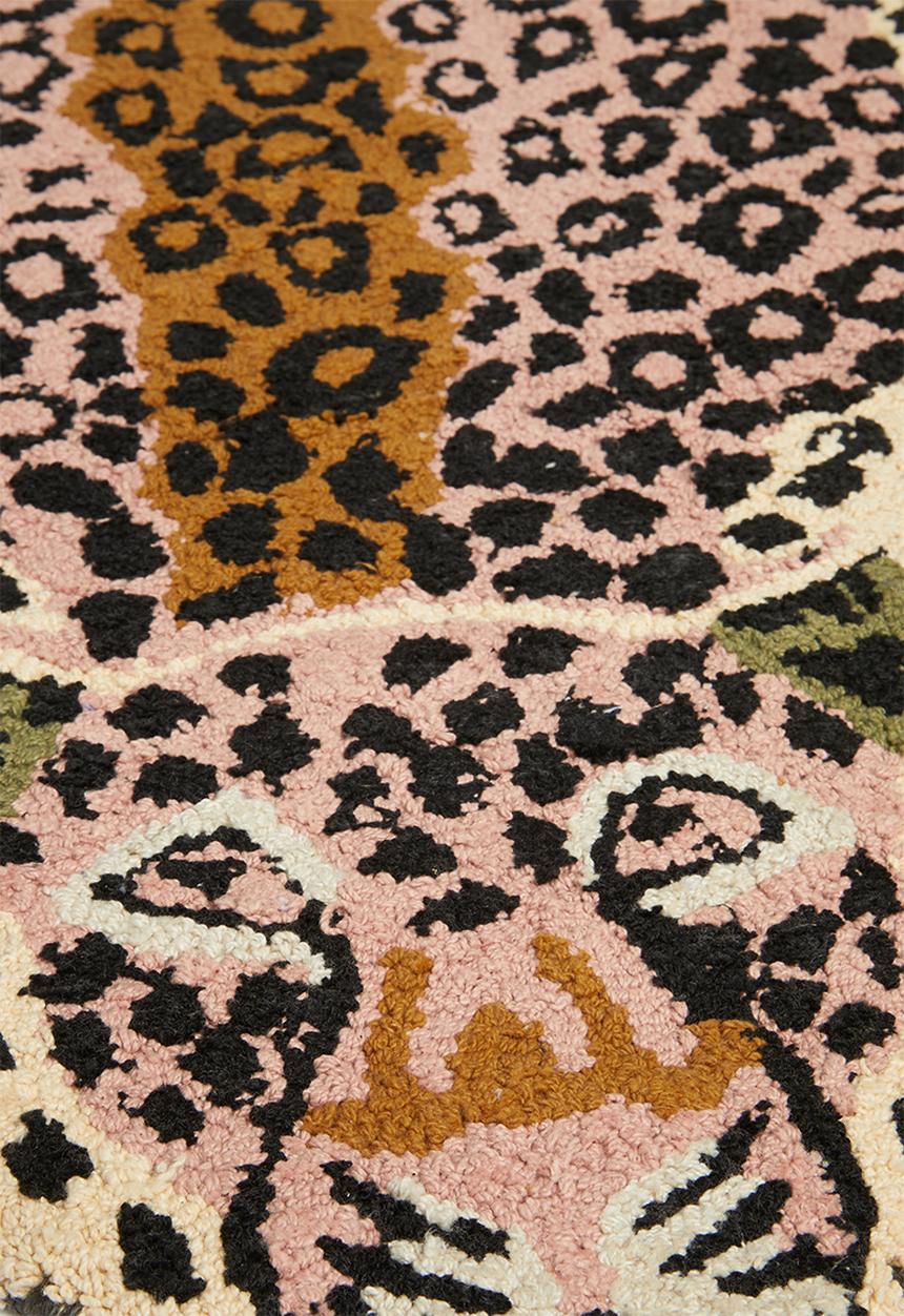 Sixth Floor - Leopard cotton tufted rug - multi