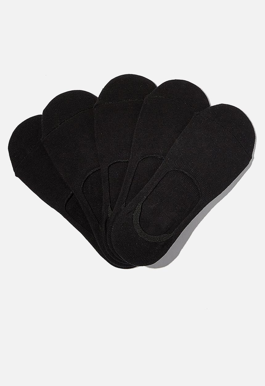 Cotton On - 5 pack body invisible sock - black