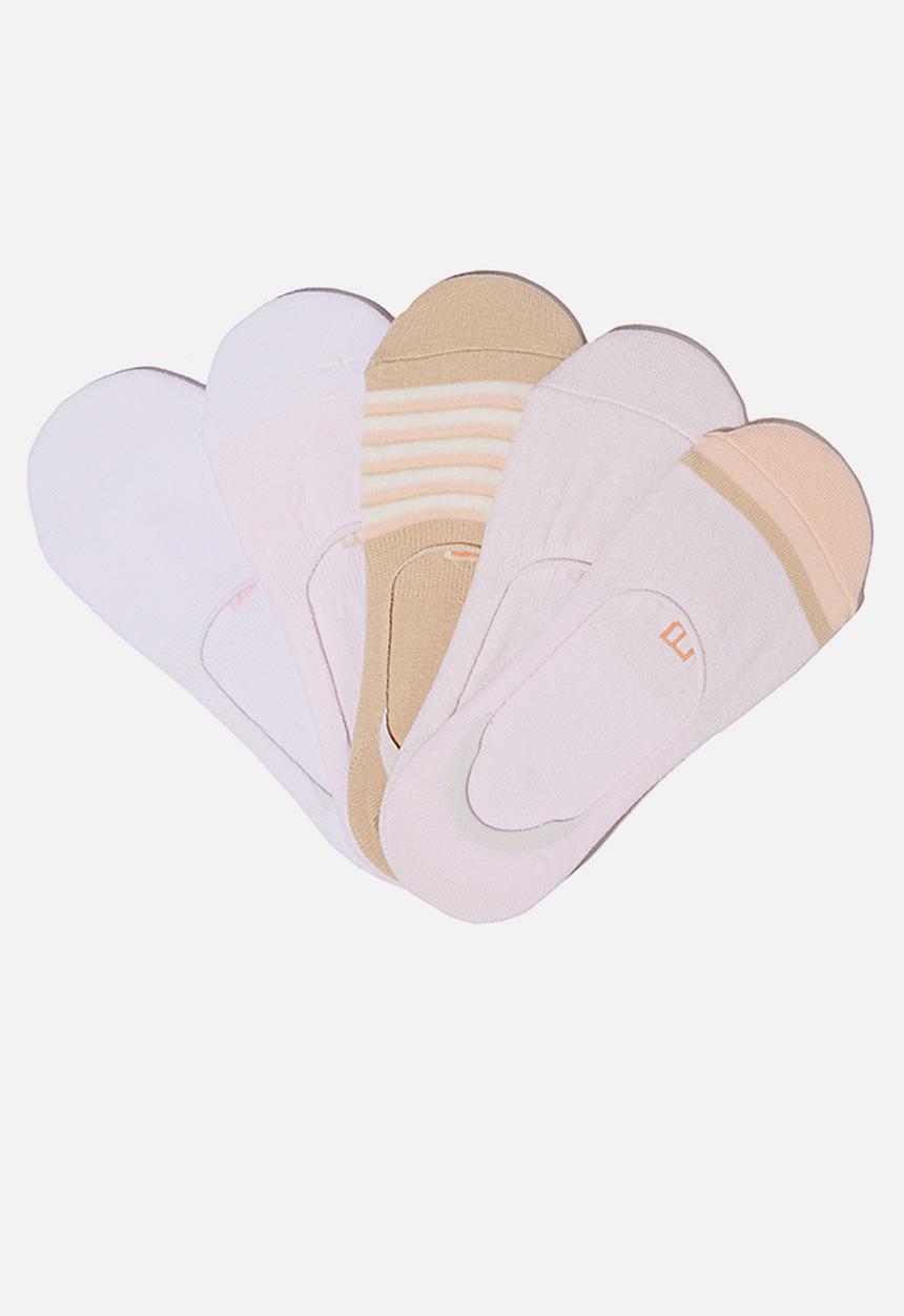 Cotton On - 5 pack body invisible sock - funfetti colour block