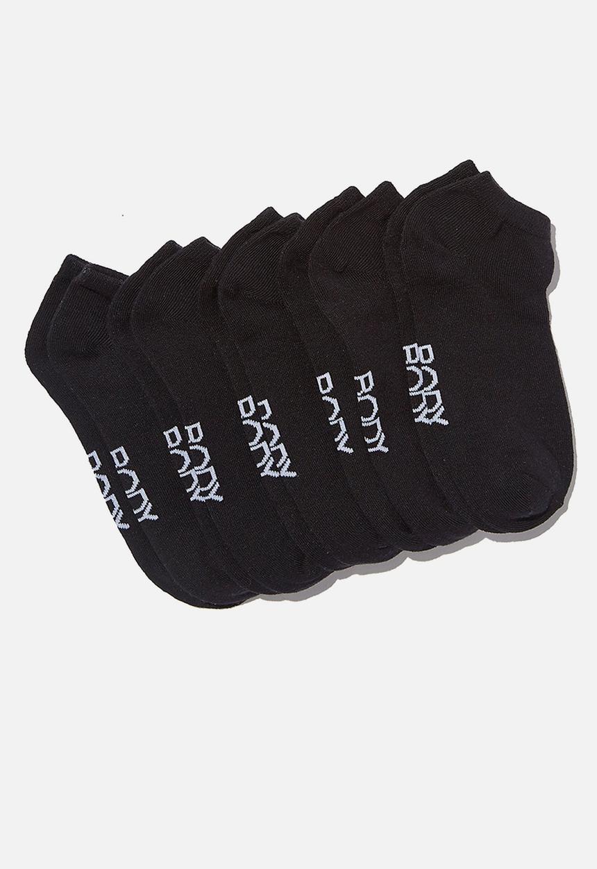 Cotton On - 5 pack body ankle cut sock - black