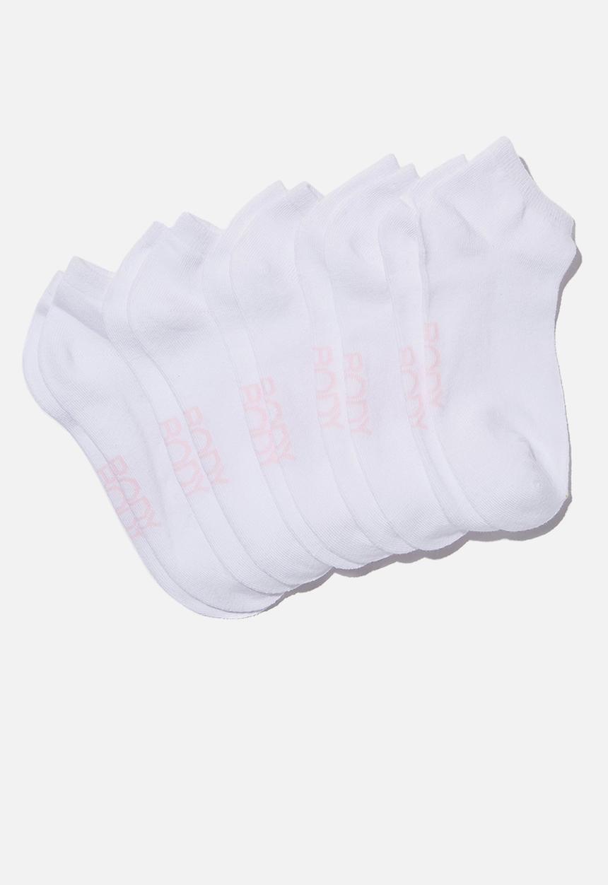 Cotton On - 5 pack body ankle cut sock - white