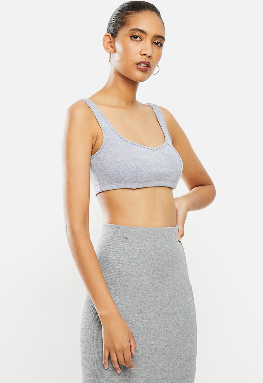 Blake - Ribbed bralette - grey 