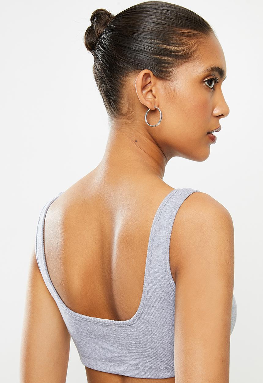 Blake - Ribbed bralette - grey 