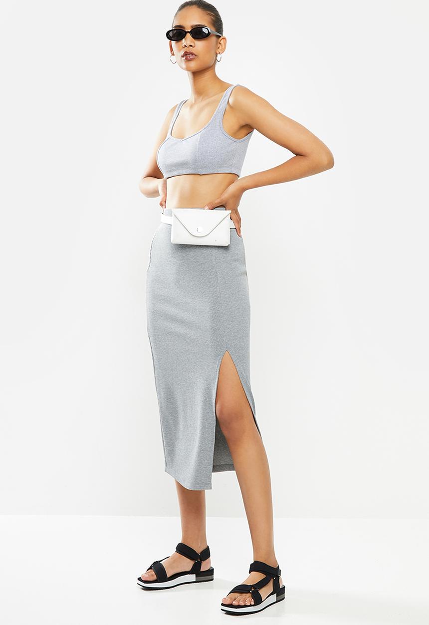 Blake - Ribbed bralette - grey 