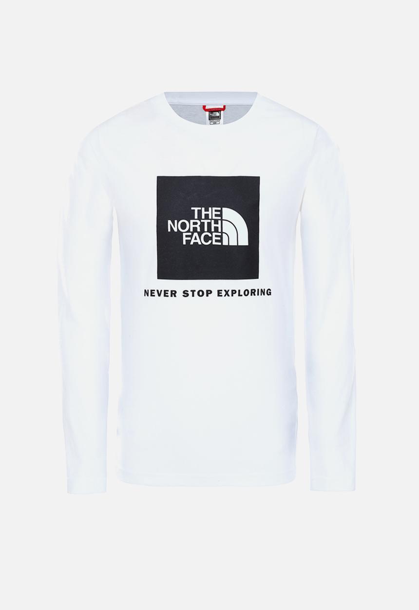 The North Face - Long sleeve box logo tee - white