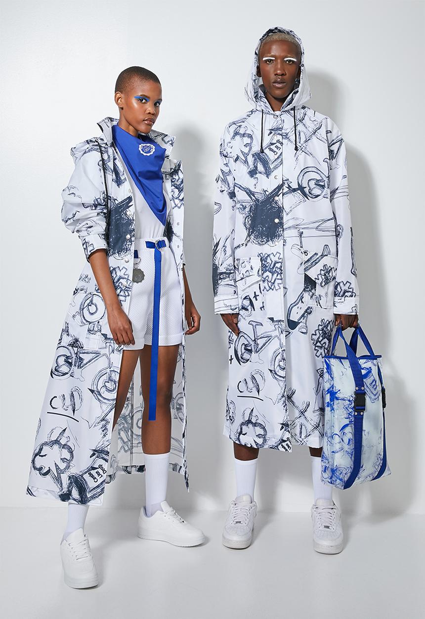 Thebe Magugu extra curricular  x CLD - Thebe Magugu extra curricular  x CLD parka - white