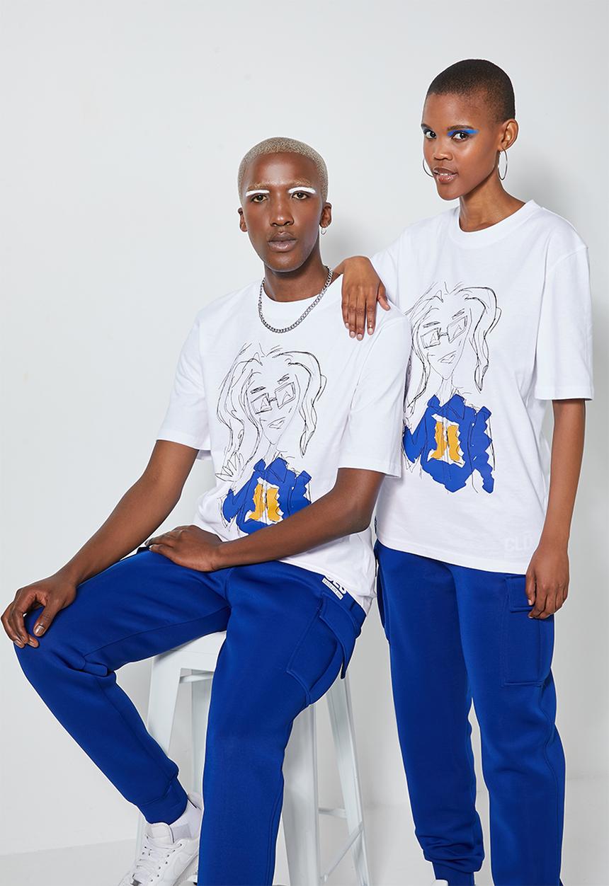 Thebe Magugu extra curricular  x CLD - Thebe Magugu extra curricular x CLD short sleeve tee - white