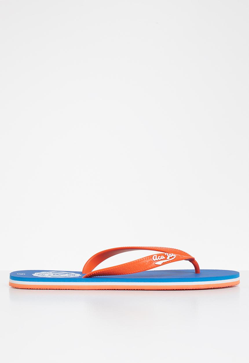 Aca Joe - Printed slip slops - blue
