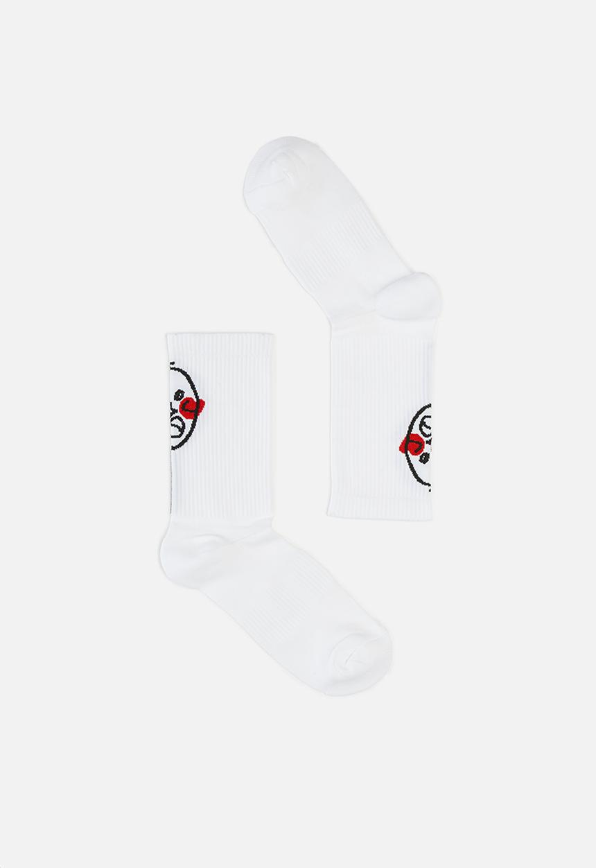 Thebe Magugu extra curricular  x CLD - Thebe Magugu extra curricular x CLD socks doodle - white