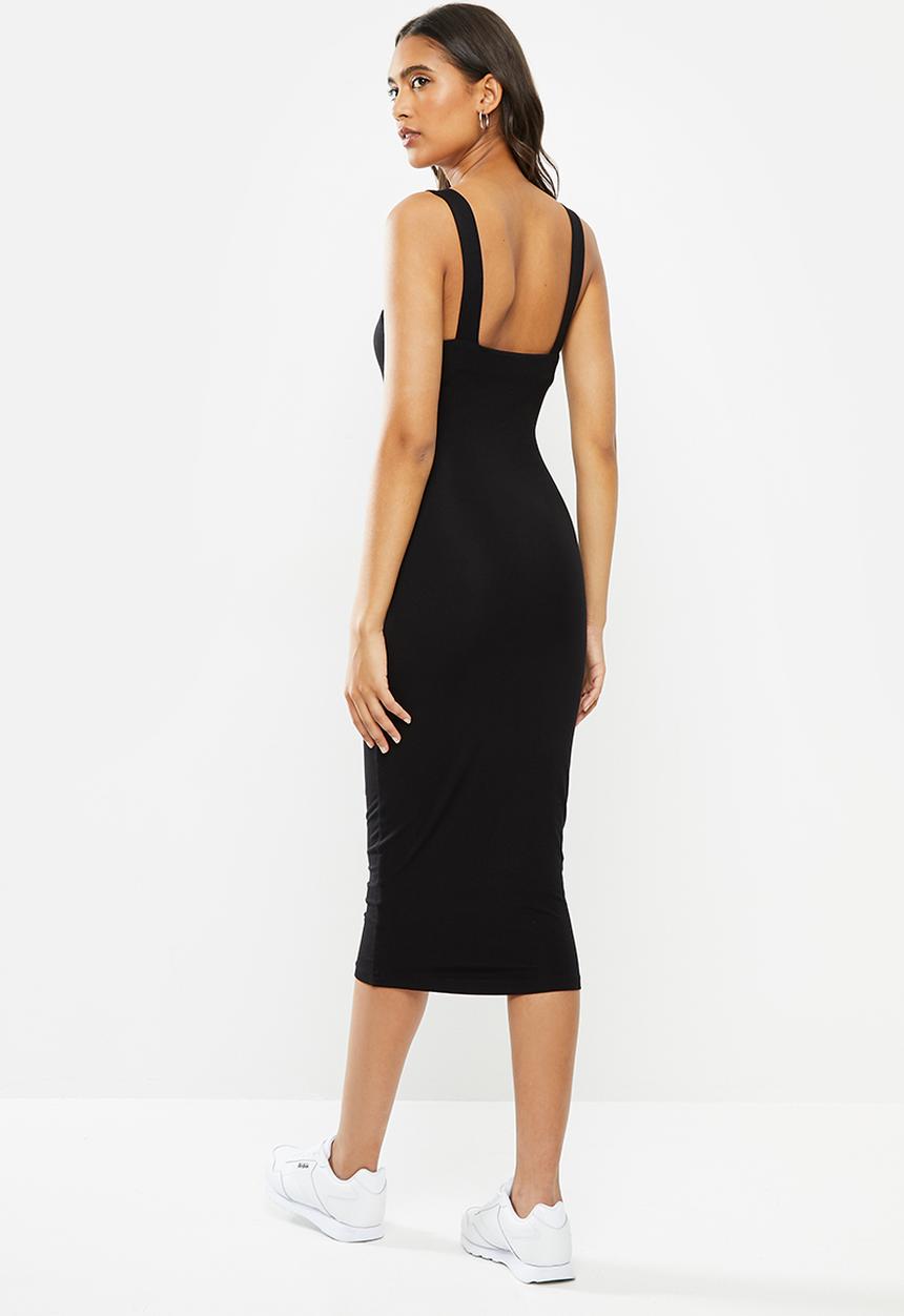 Blake - Midi dress with cut-out- black 