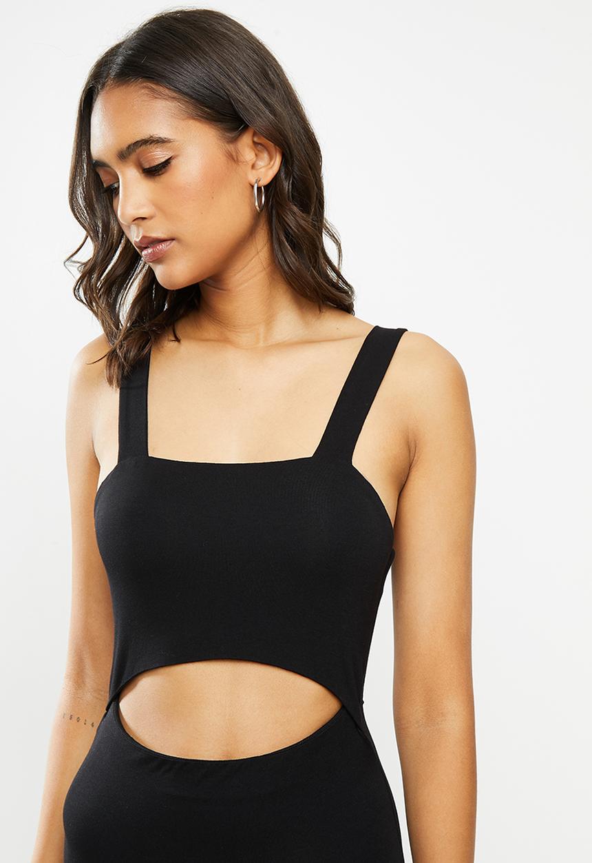 Blake - Midi dress with cut-out- black 