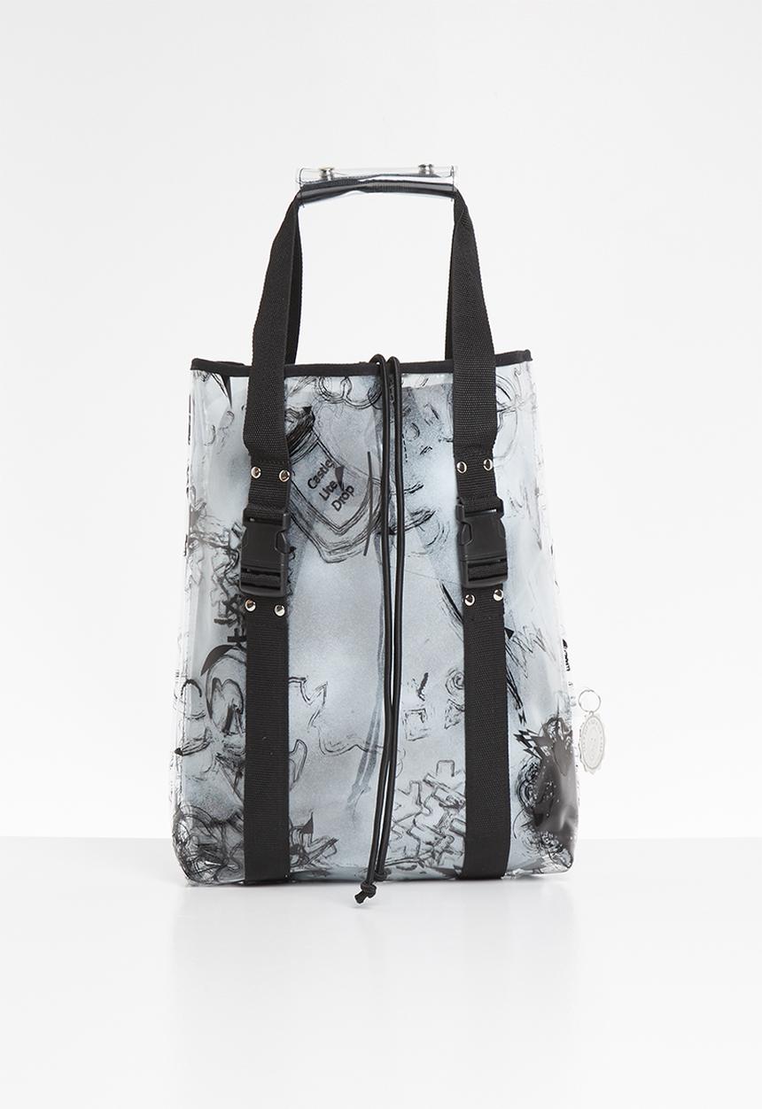 Thebe Magugu extra curricular  x CLD - Thebe Magugu extra curricular  x CLD PVC bag - black & white