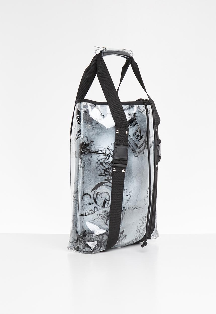 Thebe Magugu extra curricular  x CLD - Thebe Magugu extra curricular  x CLD PVC bag - black & white