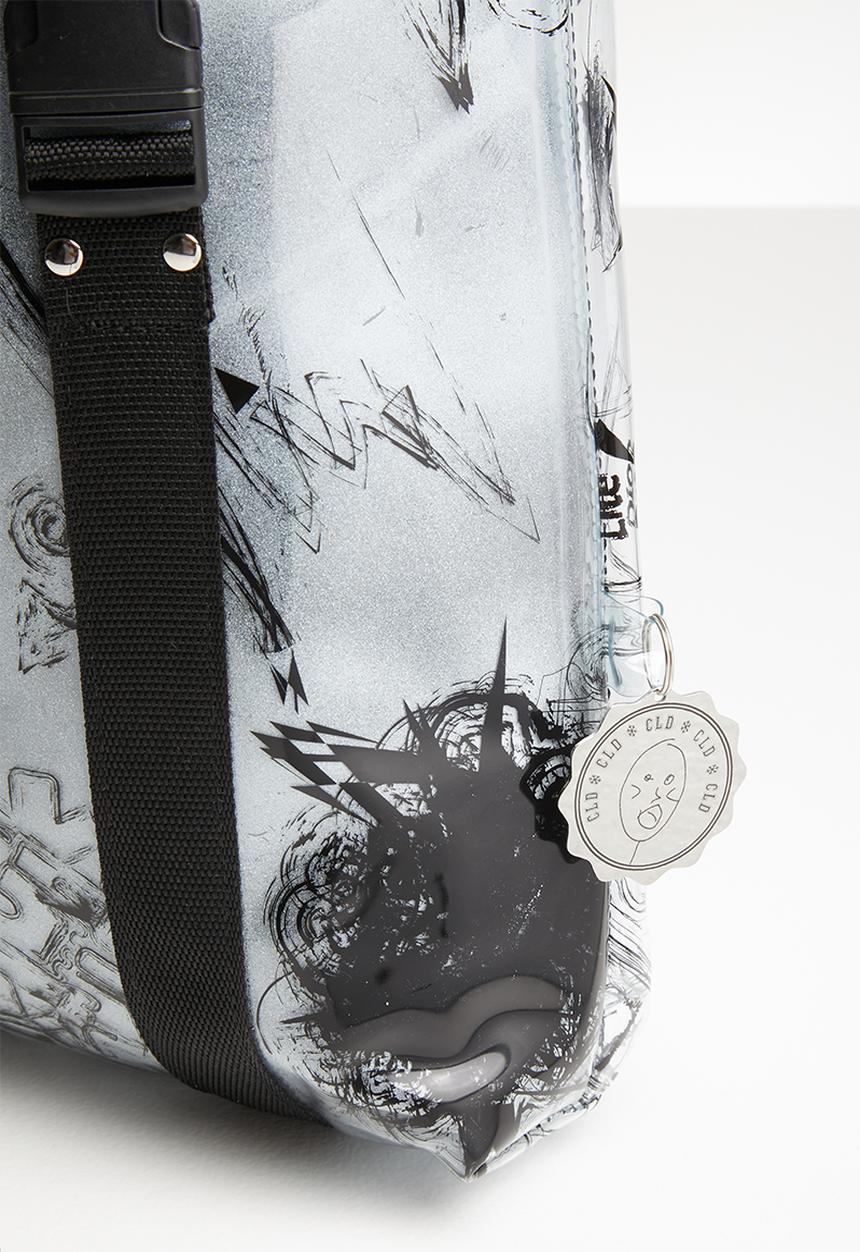 Thebe Magugu extra curricular  x CLD - Thebe Magugu extra curricular  x CLD PVC bag - black & white