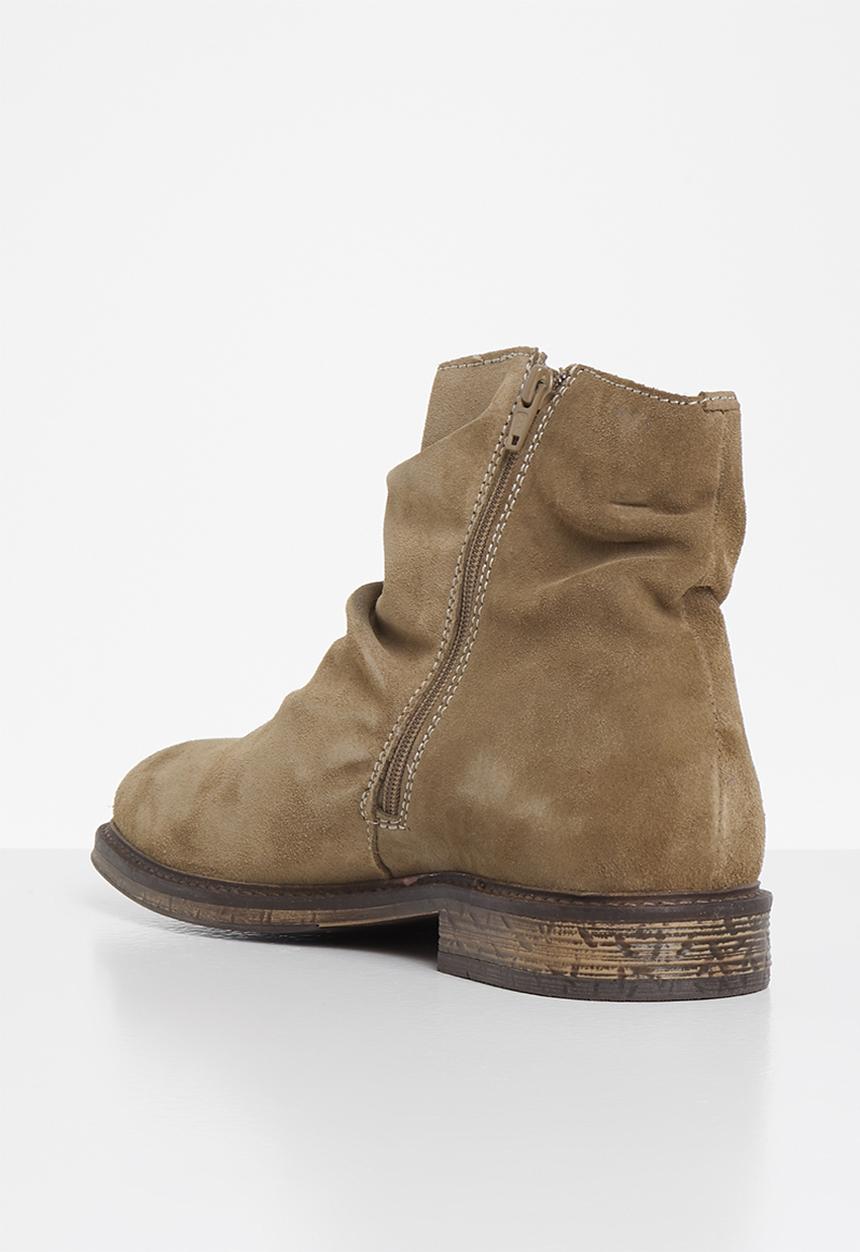 Jack & Jones - Jfwrukka suede zip boot - beige 