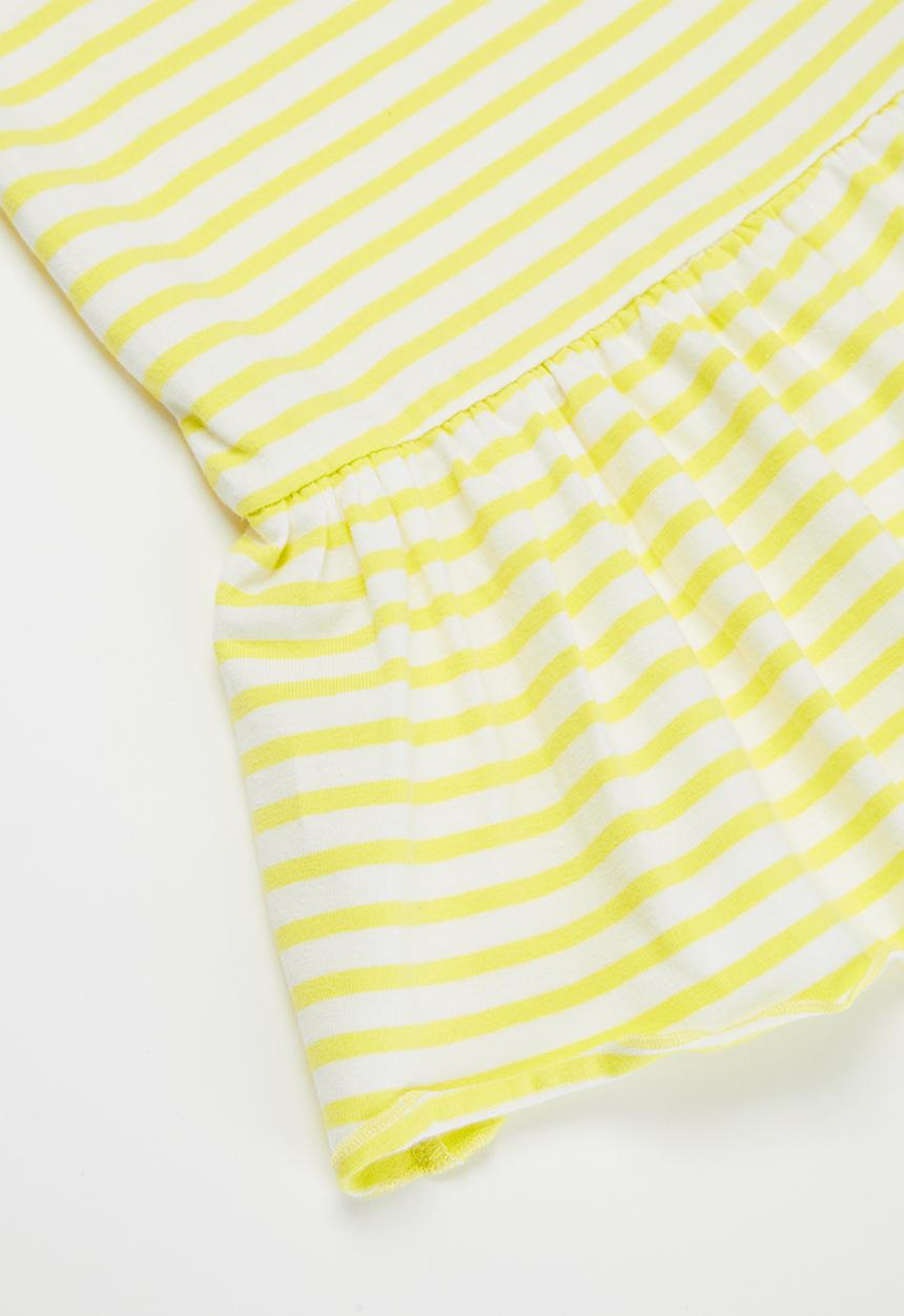 Name It - Jill short sleeve dress - yellow & white