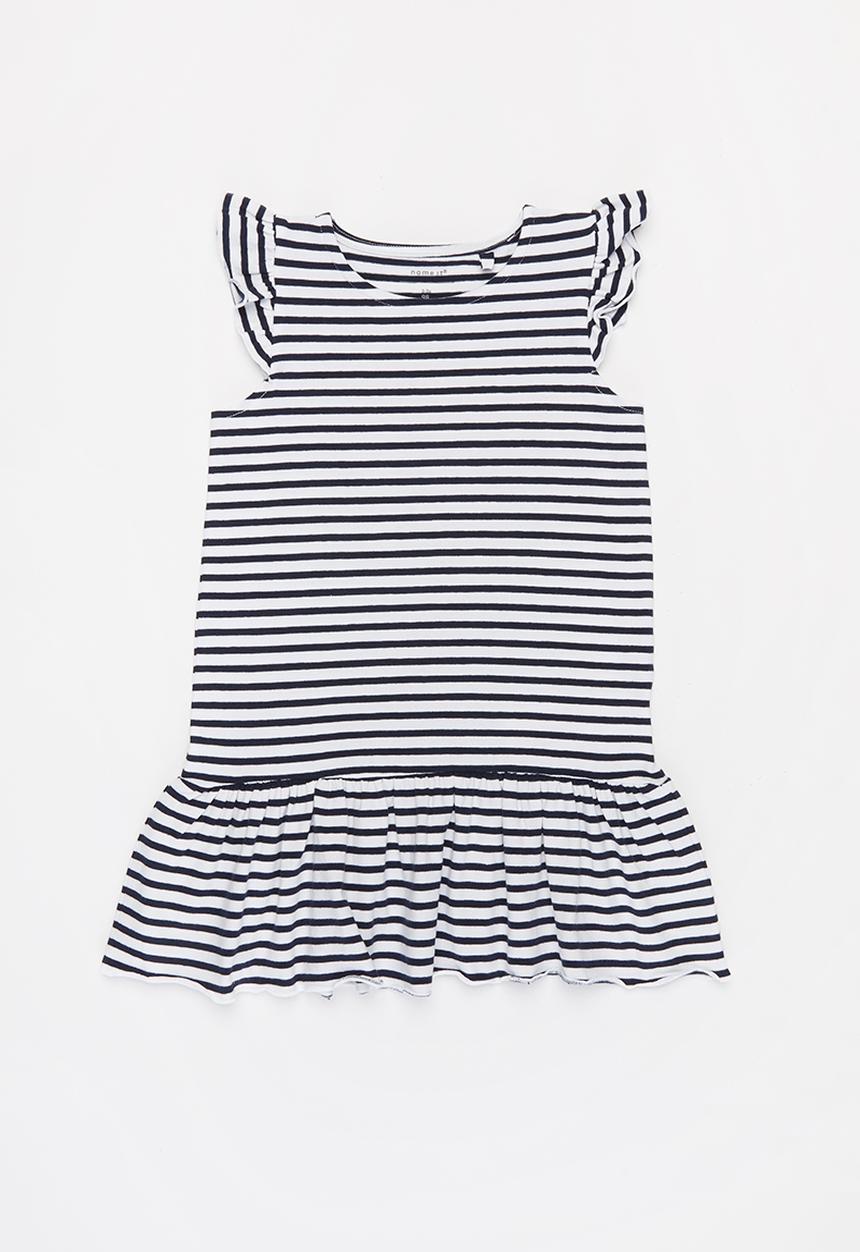 Name It - Jill short sleeve dress - white & black