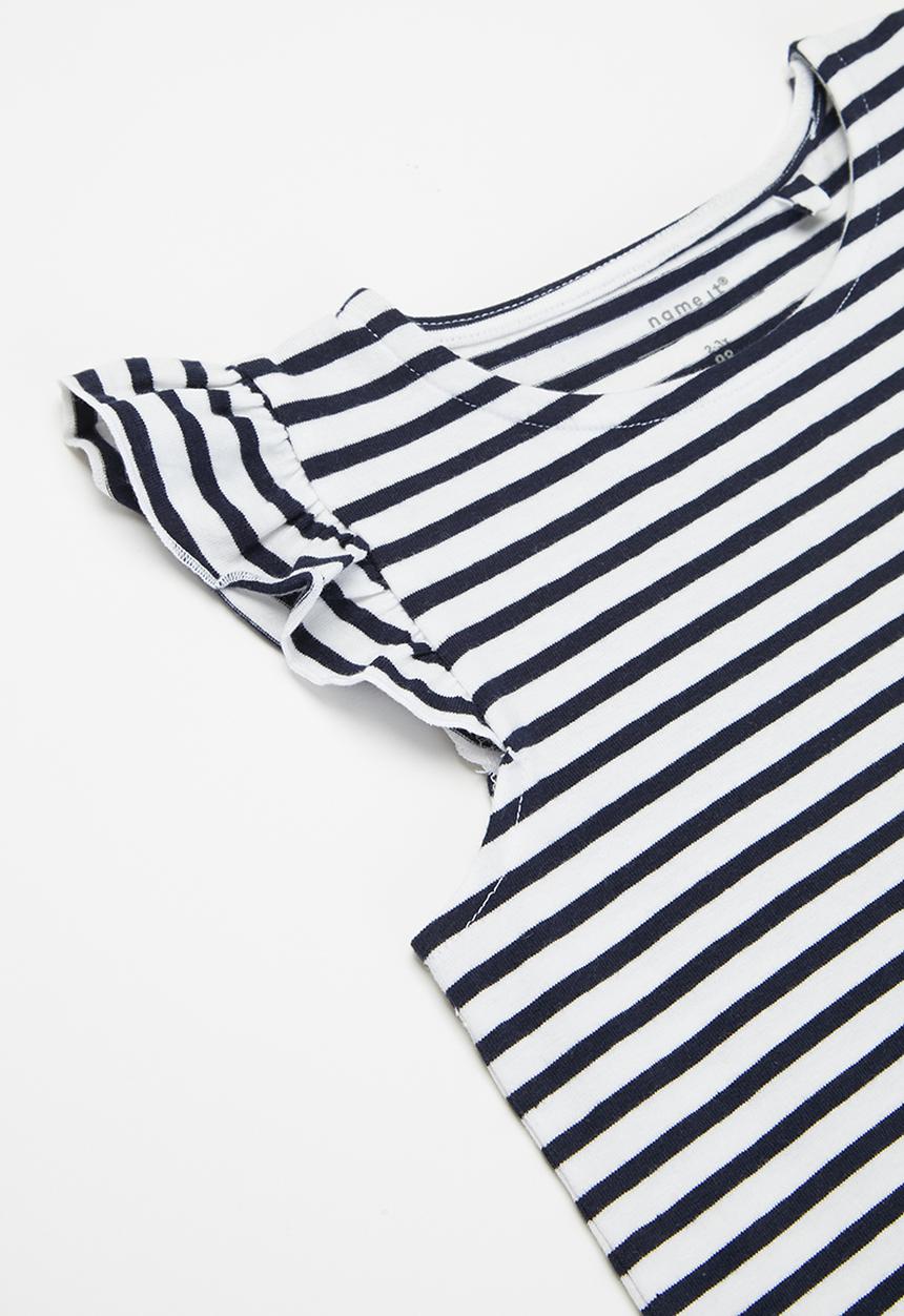 Name It - Jill short sleeve dress - white & black