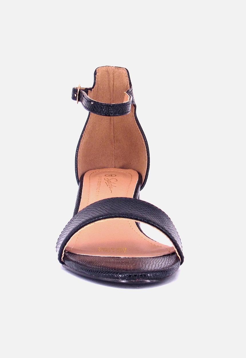 Seduction - Ankle strap low heel - black